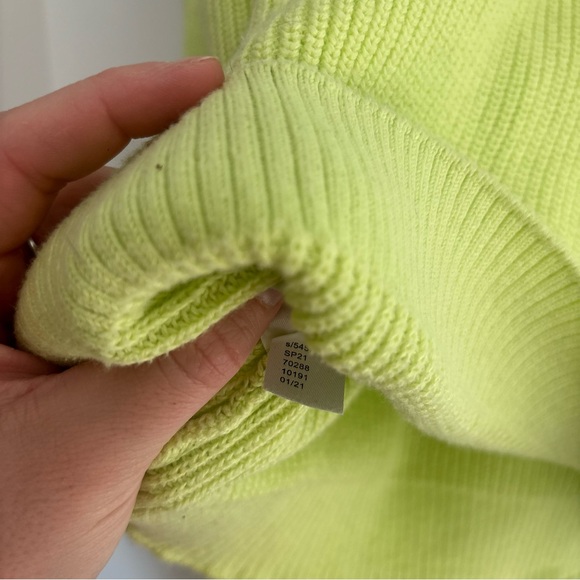 LOFT Lime Sweater with Button Detail - Picture 7 of 7